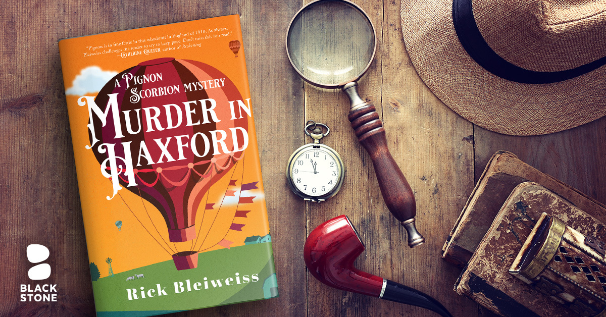 BlackstoneAudio's tweet photo. Sleuthing for your next 5-star series read this #SherlockHolmesDay? Paying homage to the Holmesian mysteries, @RickBleiweiss' bestselling, award-winning #PignonScorbion historical mystery series continues with book 2: #MURDERINHAXFORD!
LAUNCHING 2/21/23: https://t.co/WdktuTEO8s https://t.co/iOh7mjAvc6