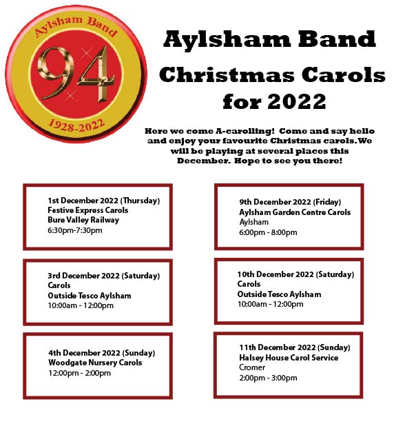 Here we come A-carolling! Come and say hello and enjoy your favourite Christmas carols. We will be playing in several places this December. Hope to see you there!