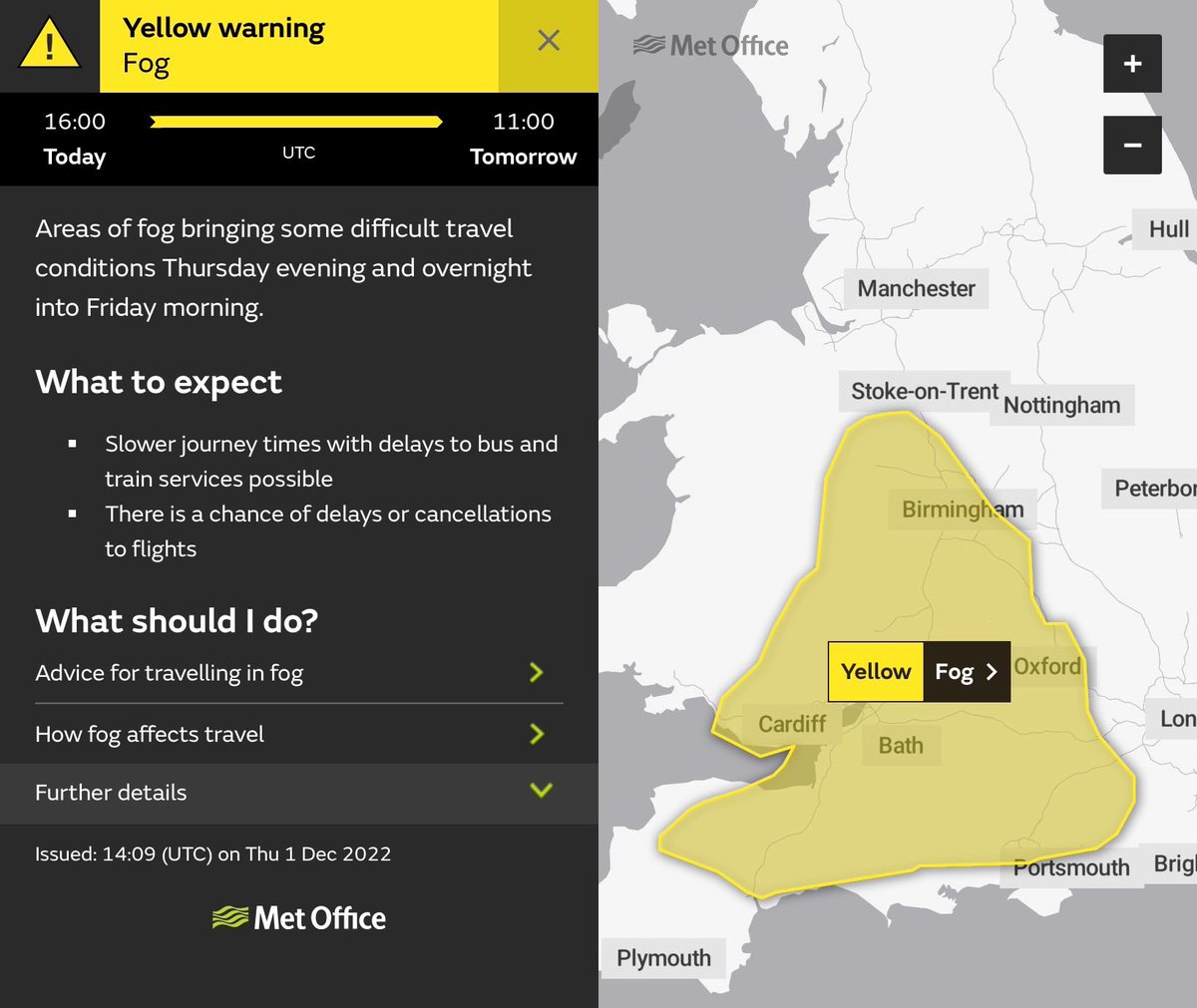 Solihull Updates on Twitter "⚠️🌫️ The MetOffice has issued a YELLOW
