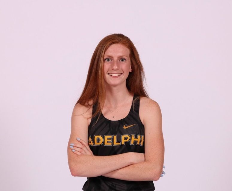 AdelphiU's tweet image. “My favorite way to be involved on campus is through athletics. I’ve made amazing friends and countless memories through being on @AdelphiXCTrack team.”—Grace Minikel (she/her), senior nursing major #HumansOfAdelphi @AUPanthers