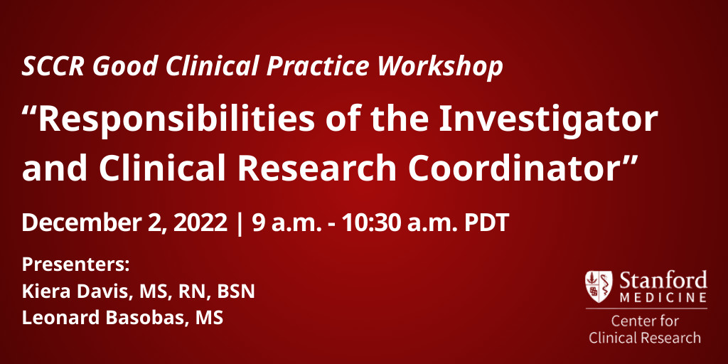Don't forget: Tomorrow's GCP workshop led by Kiera Davis, MS, RN, BSN, & Leonard Basobas, MS, begins at 9:30 a.m. on Zoom! Register here: bit.ly/3VdNA7E