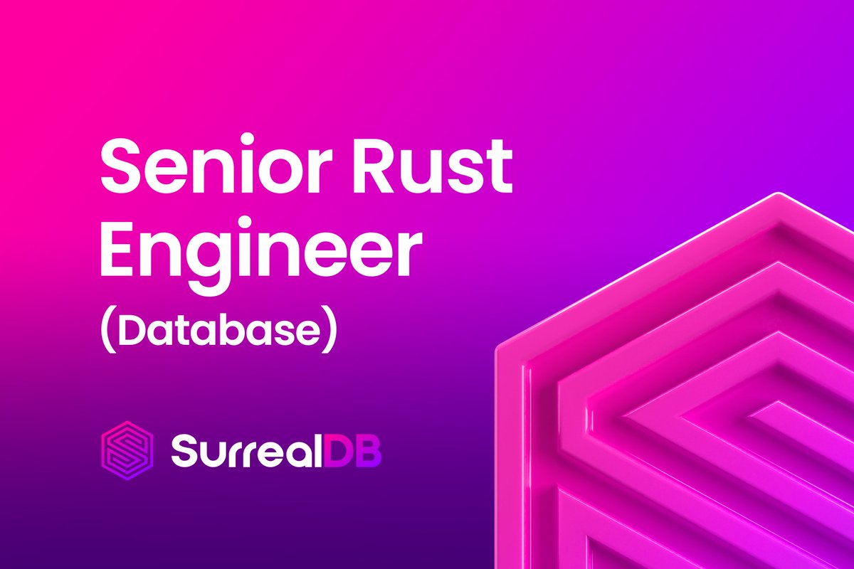 We're on the lookout 👀 for a talented Senior #Rust Engineer (#Database)

We are seeking to #hire the best - people who care deeply about the #work they do, and care about the #people with whom they create and promote the product. 🚀

careers.surrealdb.com/senior-rust-en…

#hiringdevs