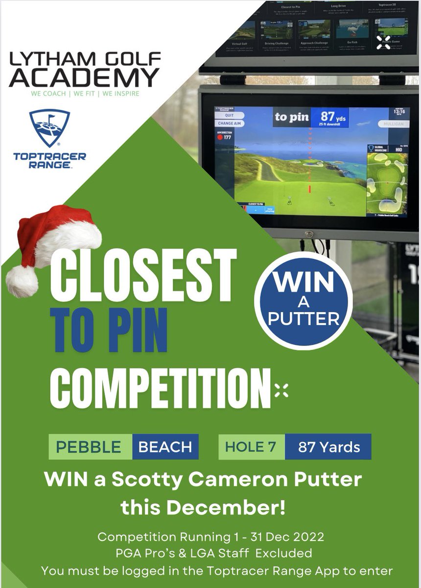 Fancy winning a new @ScottyCameron putter ?? Take on our December @Toptracer nearest the pin challenge @LGALytham with a special £100 bonus for our 1st Hole in 1