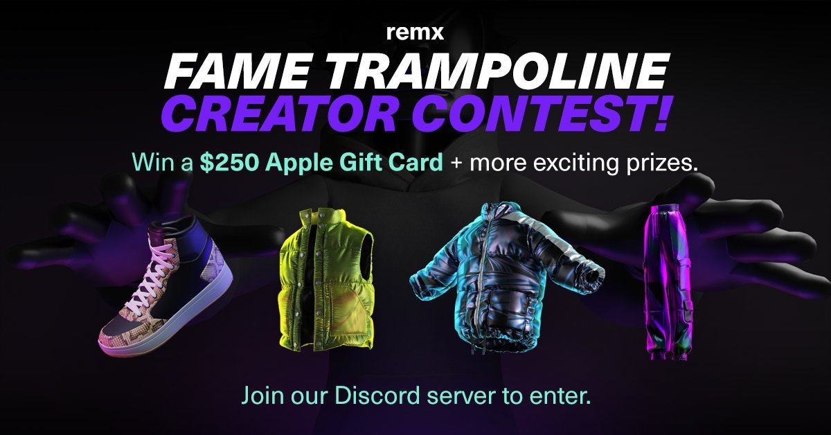 📢 Hey fam! We’re excited to announce a new creator contest that starts today! This contest will be held on our Discord server.

We want to see your best original digital fashion design. Upload your best design on Discord! Follow this thread to learn more 👇