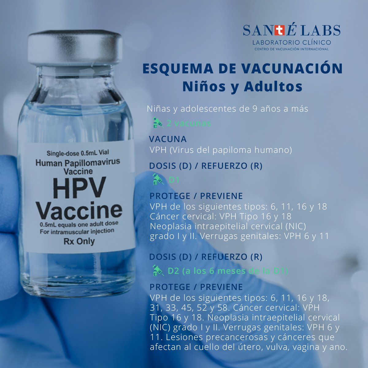 SanteLabs's tweet photo. ¡Evitemos el cáncer! Protege a los que más quieres con la vacuna 🧬🔬🧪🧫914 165 199 / 923 419 956 / 980 729 809
#vph #pvh #viruspapilomahumano #medicinageneral #salud #laboratorio #medicos #laboratorioclinico #clinicas #hospitales #microbiologia #farmacia #lamolina #lima #peru https://t.co/x1vUWOY8zw
