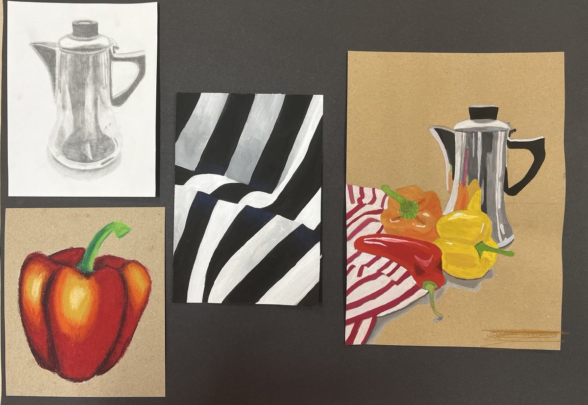 BeverleyDobbie's tweet photo. Some amazing S3 still life coming together! #talented #reflections ⁦@LasswadeHSC⁩ https://t.co/6JyN9JfF7m