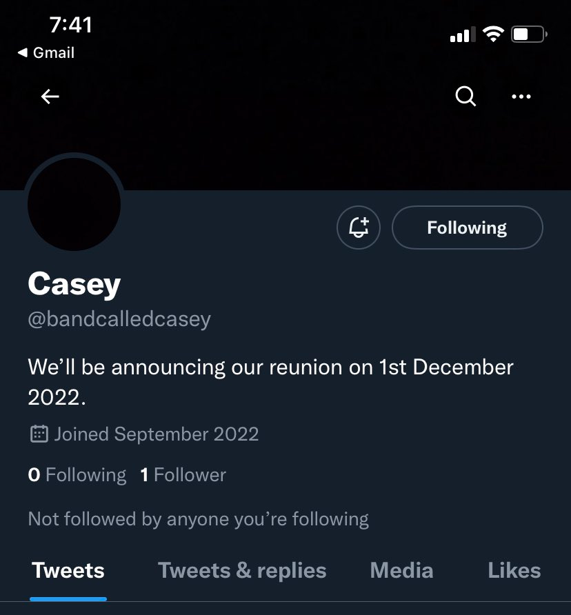 Also just for funsies; this account has been live since September, and until 11:59am on Monday just gone this was our bio: