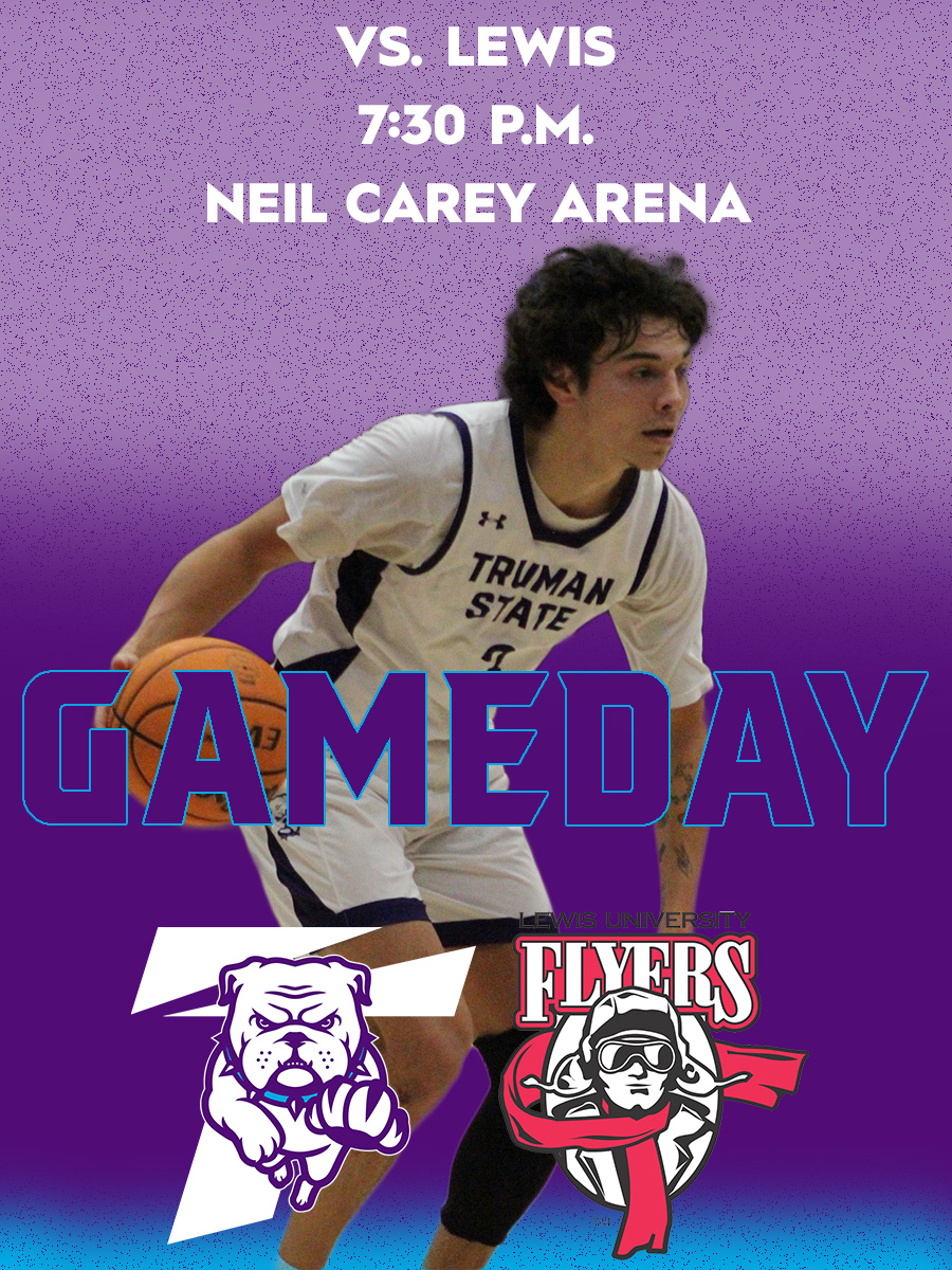 TrumanAthletics's tweet photo. 🏀 GAMEDAY 🏀

@TrumanMBB vs. @LewisMBBall 

⏰ 7:30 p.m.
📍 Neil Carey Arena
📺 https://t.co/btzVQG803A
More info: https://t.co/DpUs5Rwptc https://t.co/Y5nwUS1otB