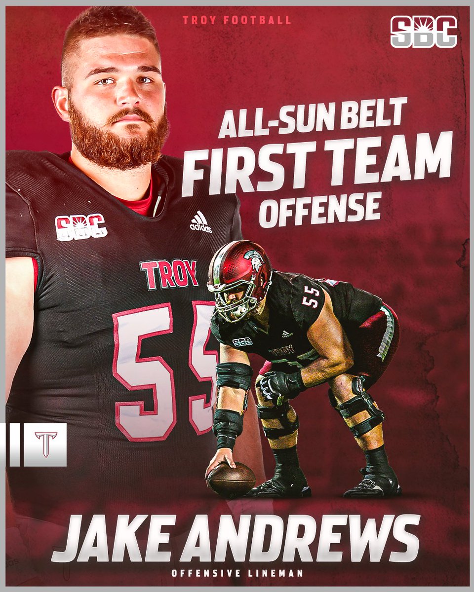 𝘼𝙇𝙇-𝙎𝙐𝙉 𝘽𝙀𝙇𝙏 𝙁𝙄𝙍𝙎𝙏 𝙏𝙀𝘼𝙈

Congrats <a href="/jakeandrews55/">Jake Andrews</a> 

#RiseToBuild | #OneTROY ⚔️🏈