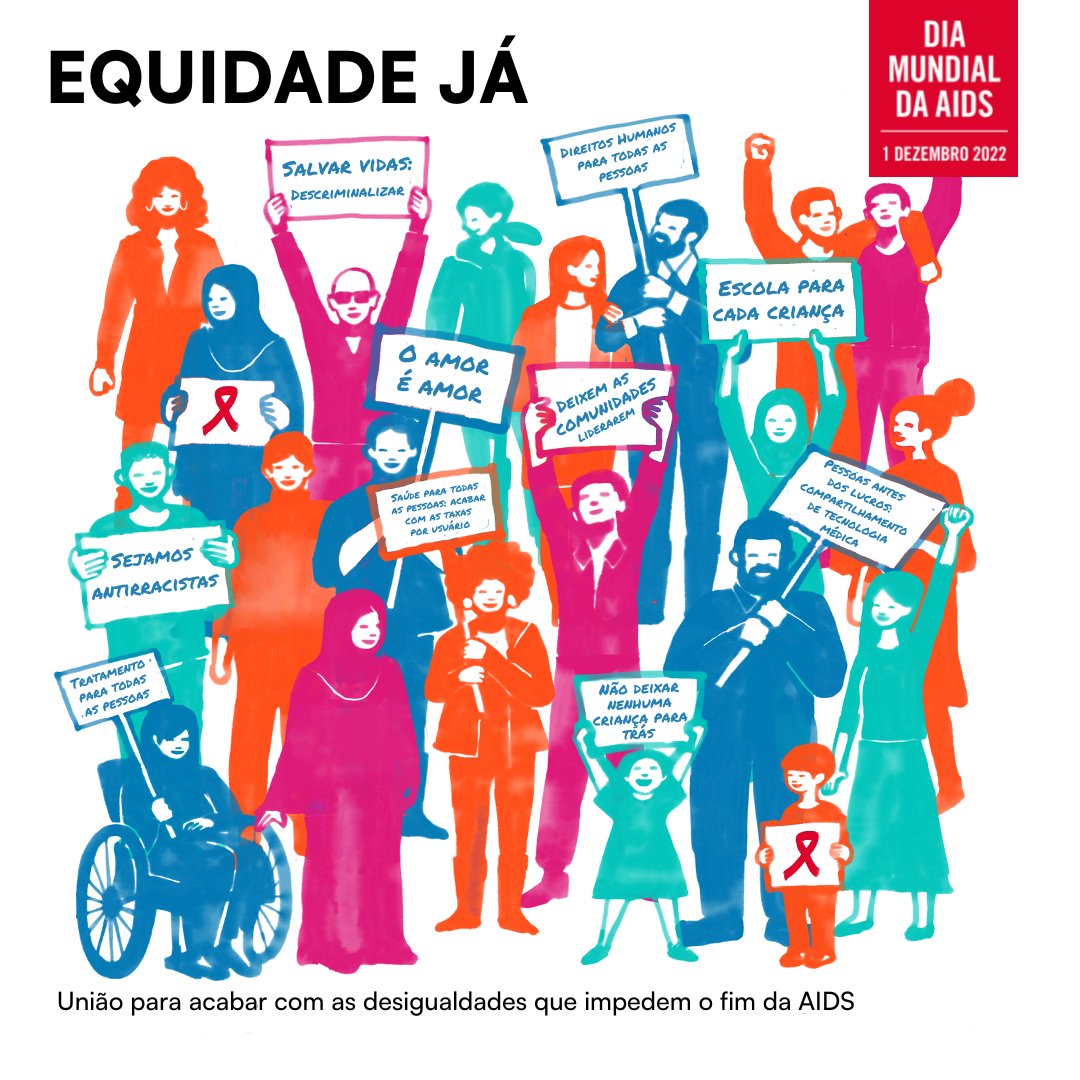 UNESCOBrasil's tweet photo. Todas as pessoas nascem livres e iguais em dignidade e direitos.
Neste Dia Mundial da #LutaContraAIDS, vamos nos unir para acabar com as desigualdades que impedem o fim da AIDS.
Vamos #Equalizar https://t.co/Q6f39LkTaM https://t.co/AEzEVTpDEo