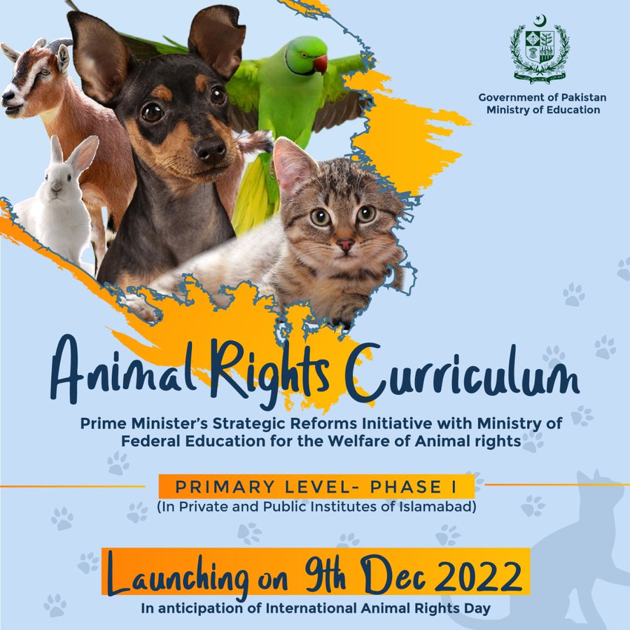 Pakistan's first animal rights curriculum to be launched ahead of Animal  Rights Day - Art & Culture - Images