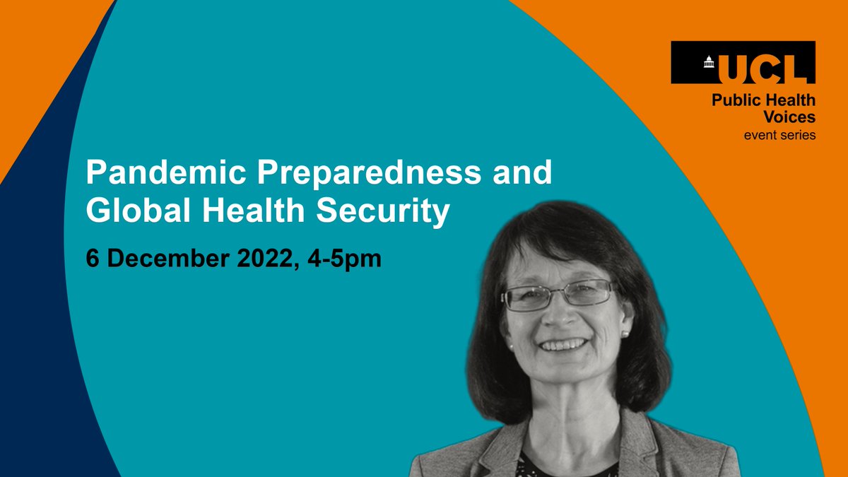 Have you signed up for our next #PublicHealthVoices event?

Prof Dame Jenny Harries (UK Health Security Agency) will be discussing preparing, planning & responding to growing threats to global health security.

📅 Tuesday 6 December
🕓 4-5pm

Book now ⬇️
bit.ly/3V9ZPSM