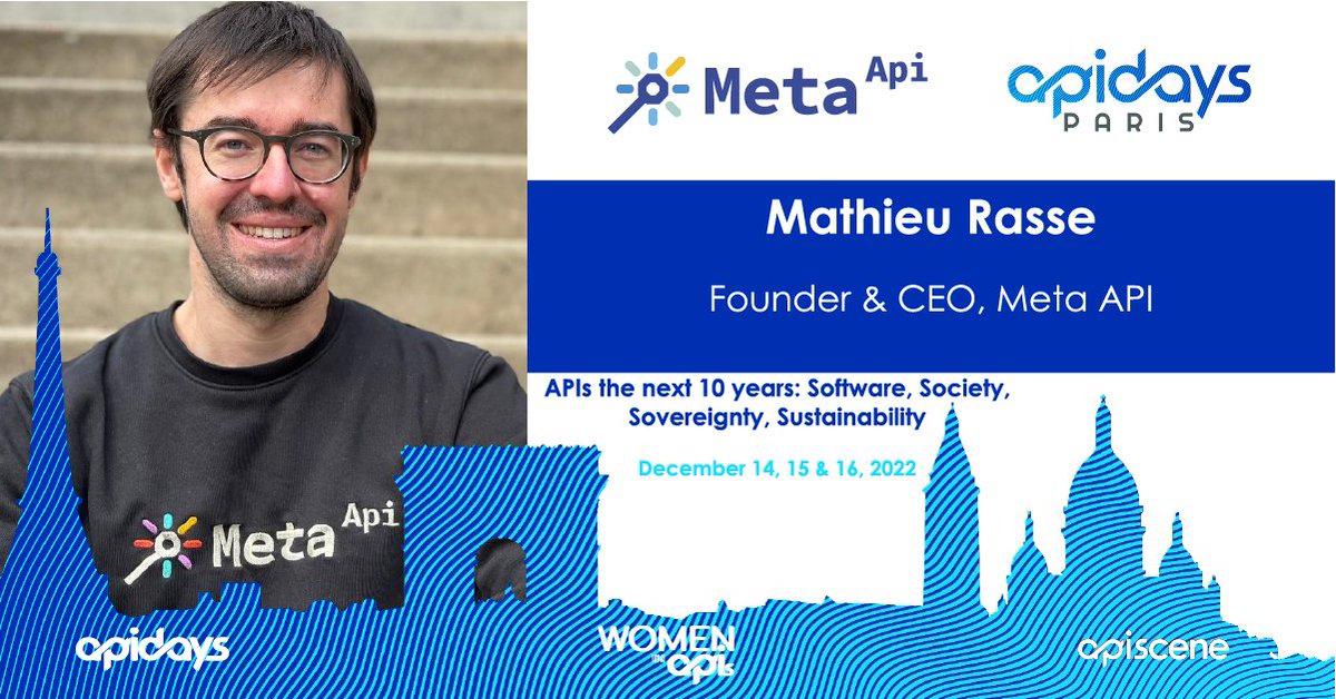 meta_api_hq's tweet image. Meta API will participate to @Apidays Paris on December 14, 15 & 16.
Mathieu Rasse, Founder & CEO of Meta API, will be the speaker for the talk "OAuth inside no-code and low-code platform"! 🎤
We hope to see you there!