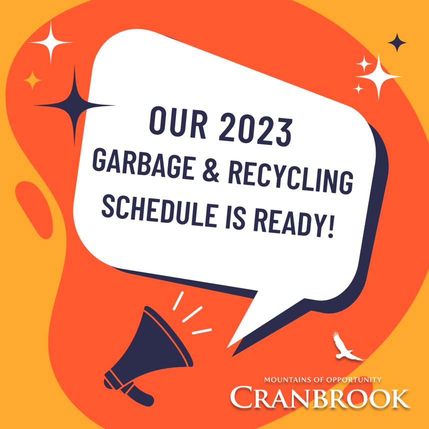 City of Cranbrook on Twitter "Our 2023 garbage & recycling schedules