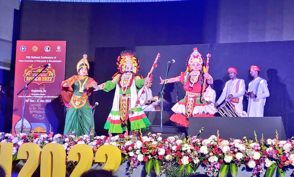 #APCON2022 inauguration evening #yakshagana by Yaksha Manjusha team! <a href="/VijayPatho/">Vijay Shankar S</a> <a href="/archibhat3/">Archana bhat</a> <a href="/adi_agnihotri/">Aditya Agnihotri 🇮🇳</a> <a href="/Thejaspatho/">Thejas K Murthy</a> <a href="/Swathiprabhu5/">Swathi Prabhu, MD</a> <a href="/vi_monappa/">Vidya Monappa</a> #PathTwitter #Folklore #panchavati