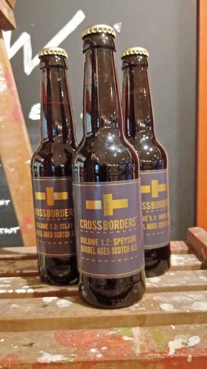 NEW @CrossBorderBrew Barrel Aged Scotch Ale. (Islay, Speyside and Highland casks) 10-11% abv. £9.50/33cl