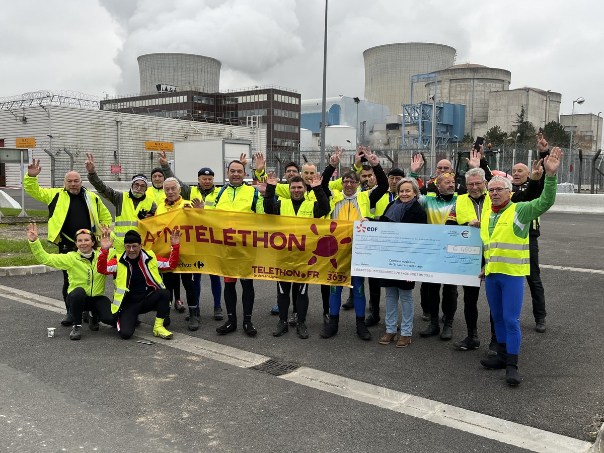 Après avoir sillonné les routes normandes, les cyclistes du Fil de l'énergie, de passage dans la région, ont
récolté un don de 6 460€ en faveur du <a href="/Telethon_France/">AFM-Téléthon</a> 🚴