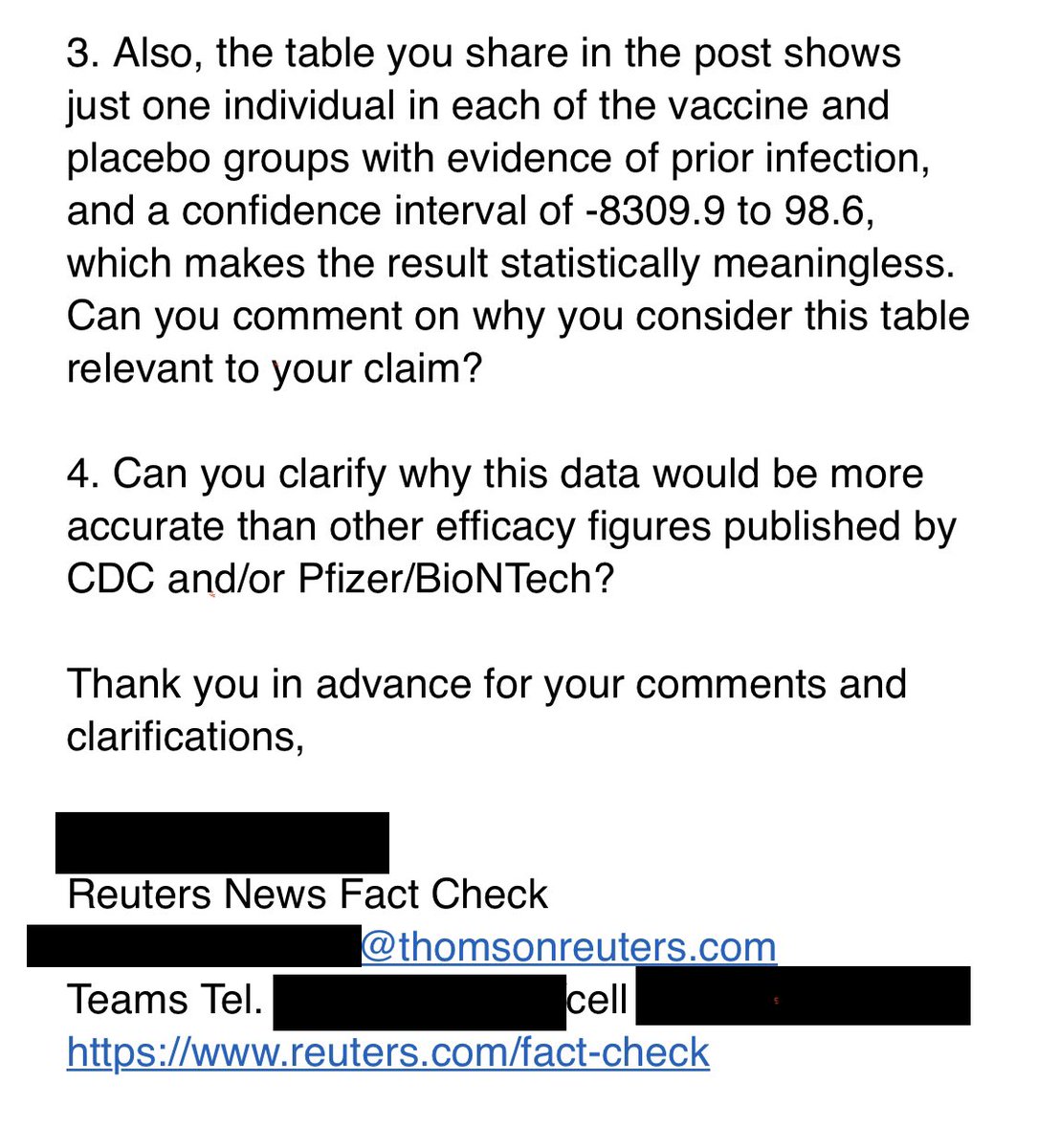RepThomasMassie's tweet image. Wonder how fact checks work for Republicans?

One week before election, @ReutersFacts gave me 6 hours to respond to their initiation of a fact check of my tweet calling out @CDCgov.

I immediately provided proof.

After Reuters found I was CORRECT, they decided NOT to fact check!