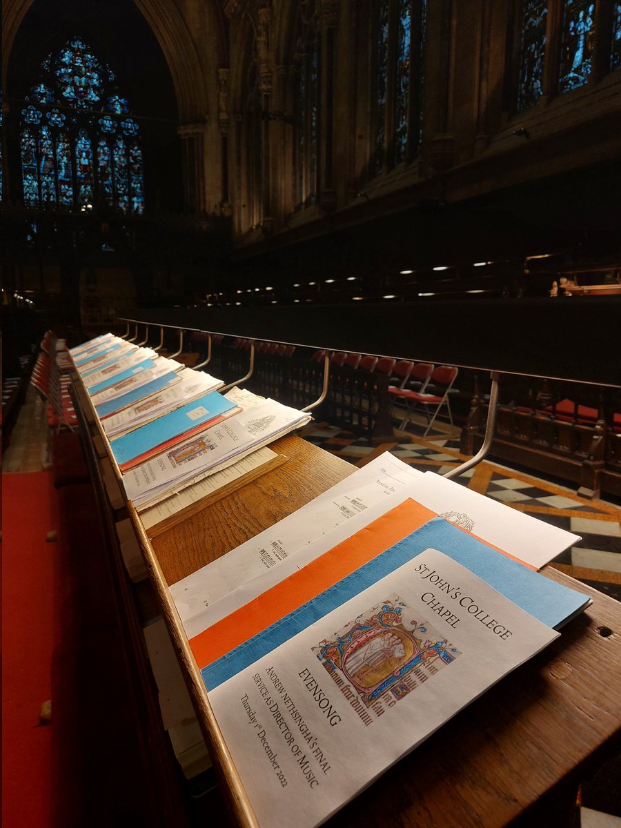 This is going to be special. <a href="/ANethsingha/">Andrew Nethsingha</a>'s final Evensong service <a href="/stjohnscam/">St John's College, Cambridge</a> is this evening at 6.30pm