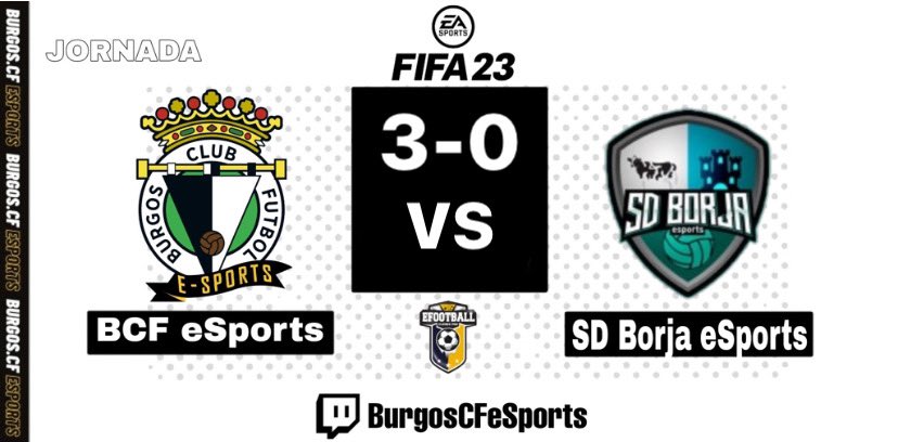 BCFeSports's tweet photo. ✅Gran victoria en @PLGeFootBall 

❌ Caemos con una leve mejoría en @VPG_Spain y @VFOspain 

🏆@PLGeFootBall 
🆚@SDBORJAesports 
✅3-0
⚽️@PfmRbb07 (x2)
⚽️@Samuel_Rosano

🏆@VPG_Spain 
🆚@FLOWPARIS2022 
❌2-0

🏆@VFOspain 
🆚@UDAeSports
❌2-1
⚽️@PfmRbb07 

#OrgulloYTradicion https://t.co/IZHh29bDAt
