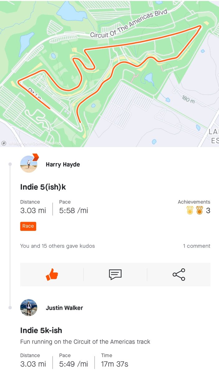 Thought I recognized that... Friends being cool and running 5ks in COTA