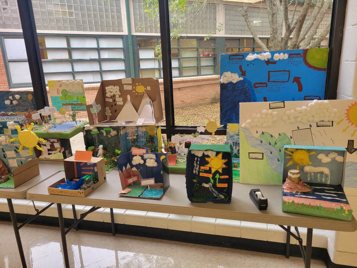 MartinRickeal's tweet photo. Ms.Currier class is strutting their knowledge by modeling their water cycle models. 🌊  @HISD_ElemSci @GolfcrestES @DonelleWilliams @CortneyHaislip @JoJo_10_17 https://t.co/4dkJKXjyVP