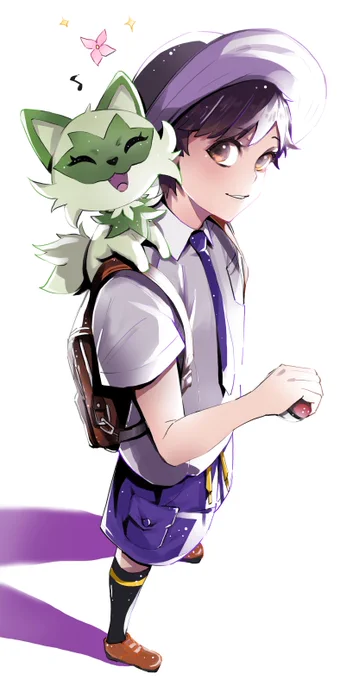 #ポケモンSV   #ニャオハ ニャオハとの冒険楽しかった!何気に最後までクリアしたポケモンって今回が初めてや 