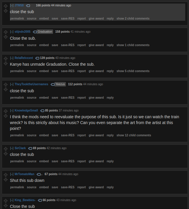 halomancer1's tweet photo. meanwhile, on /r/kanye https://t.co/M1KEYDpHKV