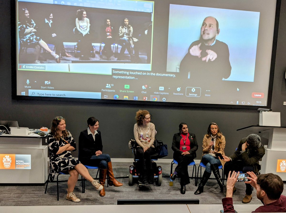 What a fantastic event this evening: the first public screening of the disability activism documentary ‘Invisible’, made by @RoyalHolloway colleagues, Dr Anica Zeyen and WadeBE, followed by a Q&A with the participants. #DisabilityHistoryMonth