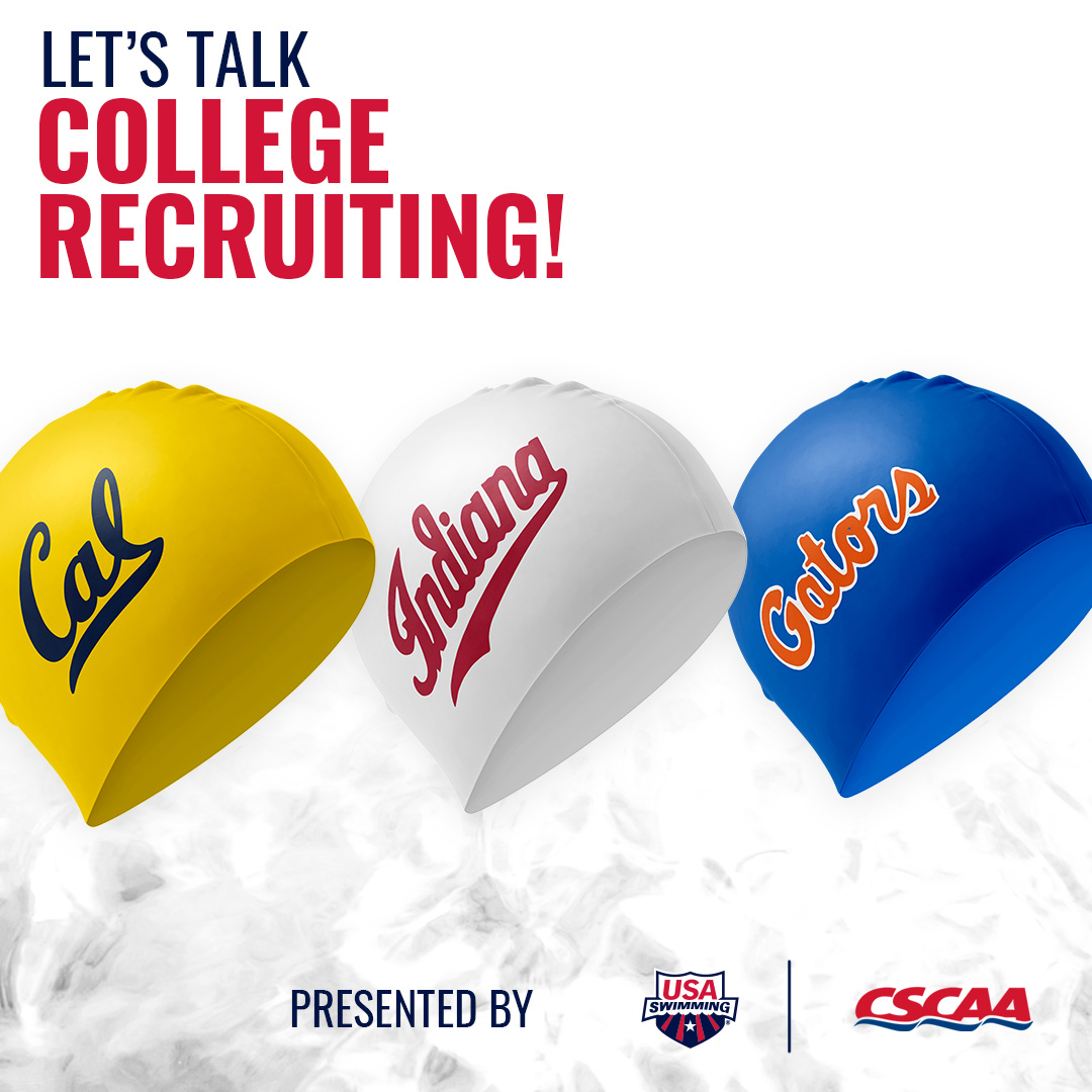 USASwimInsider's tweet image. Want information and tips on college recruiting? Join an expert panel of college coaches on how the recruitment process works. 

🗣️: Let's Talk College Recruiting presented by @CSCAA and USA Swimming
📆: Dec 13
⏰: Noon ET

Register » bit.ly/3B3yxpA
