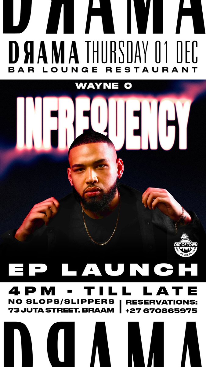 WayneO_DJ's tweet photo. Midnight we Launching my Debut EP 🚨#INFREQUENCY @dramabar_braam 🙏🏽💜. Pull up on the Boi, Playing my whole Project live at 00:00🔥🤟🏾
Pre save / Pre add
#INFREQUENCY OUT MIDNIGHT !!! 🚨
https://t.co/0Ibz3e73m7 https://t.co/bZEDbKBm3N