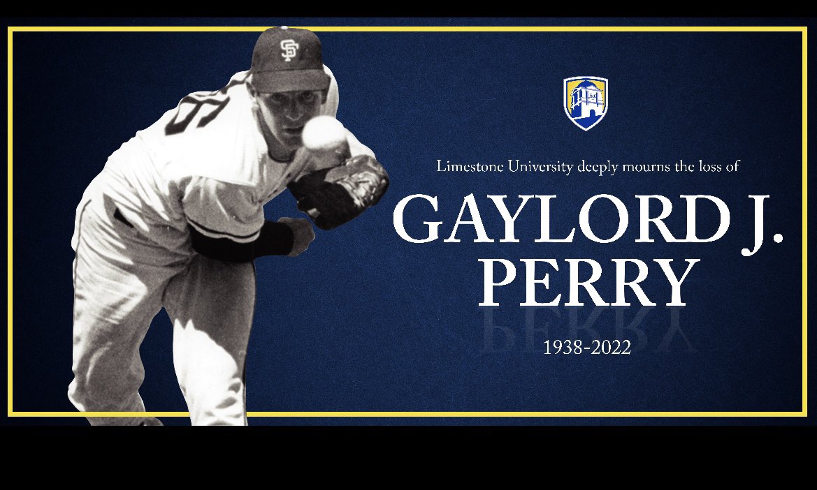 Limestone_BSB's tweet photo. Limestone Baseball Mourning Loss Of Former Head Baseball Coach &amp; Major League Hall Of Fame Pitcher Gaylord Perry. https://t.co/UrGI7pOo0a