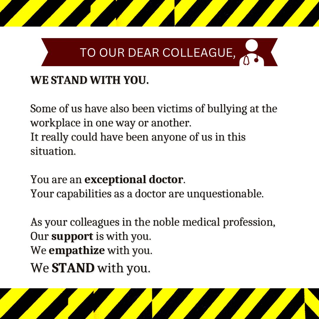 dr_pryska's tweet photo. In the face of all this chaos, we support our colleague doctor.
Her truth is relevant.
#theREALissue
# SayNOtoBULLYING
#WeStandTogether https://t.co/DQv57Xf8Bf