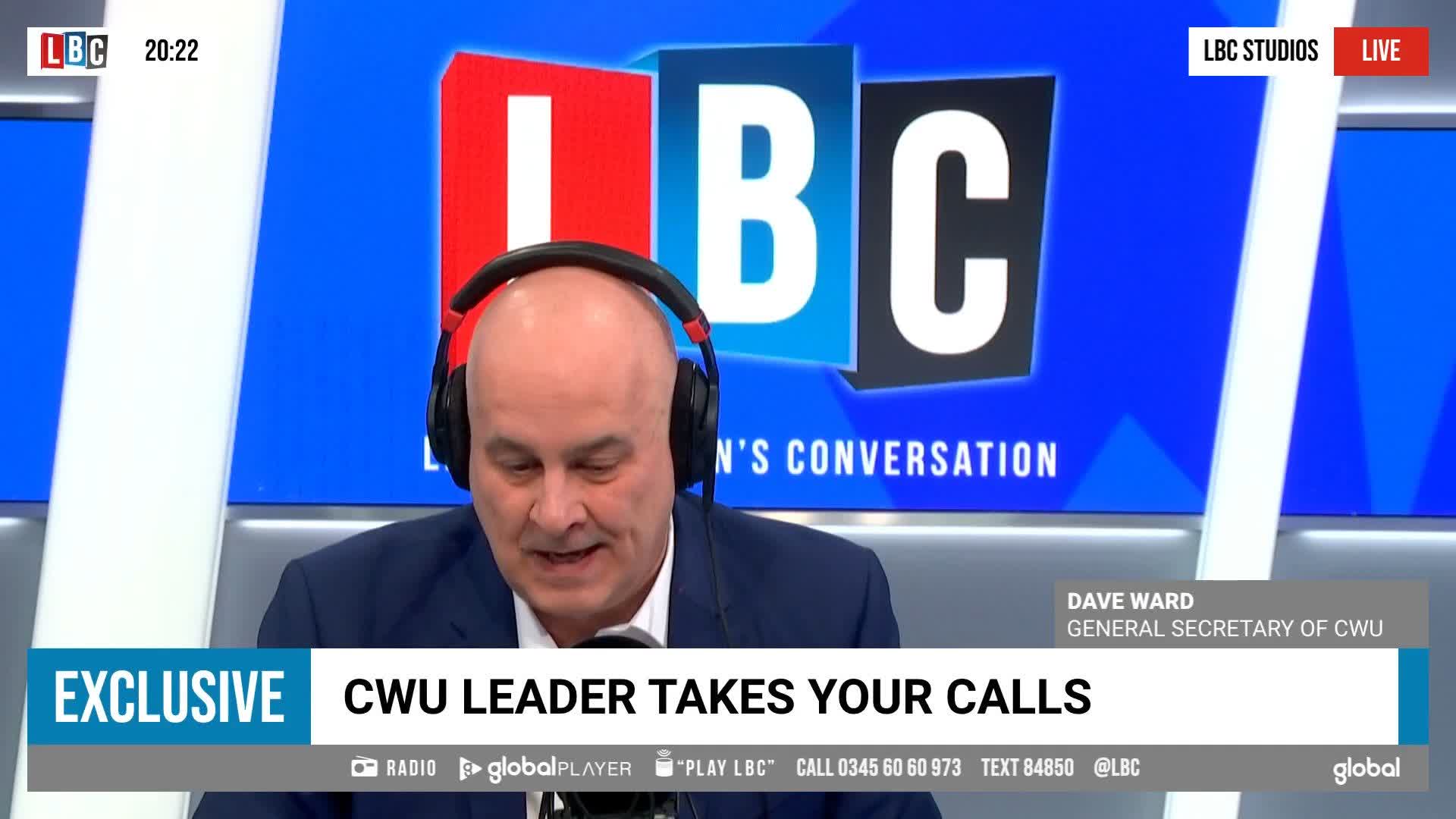 LBC on Twitter "General Secretary of CWU Dave Ward says the union's