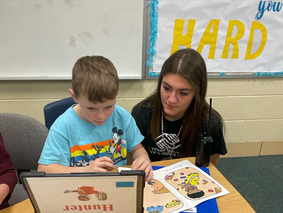 Working hard during Power Hour! 📚🤓 #THBGC #IndianaKids