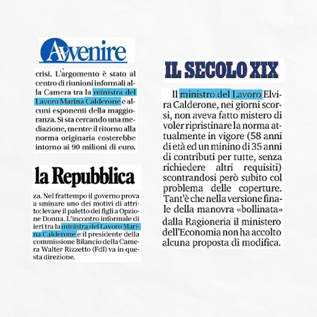 #OpzioneDonna
#MinisteroDelLavoro 
#MarinaCalderone
#lavoro