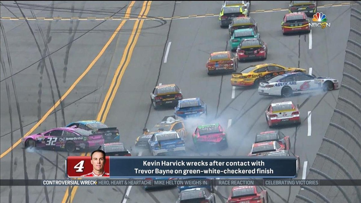 HolcombRuger's tweet photo. damn harvick savage (for pulling a stenhouse) https://t.co/Wa0YsdH17J