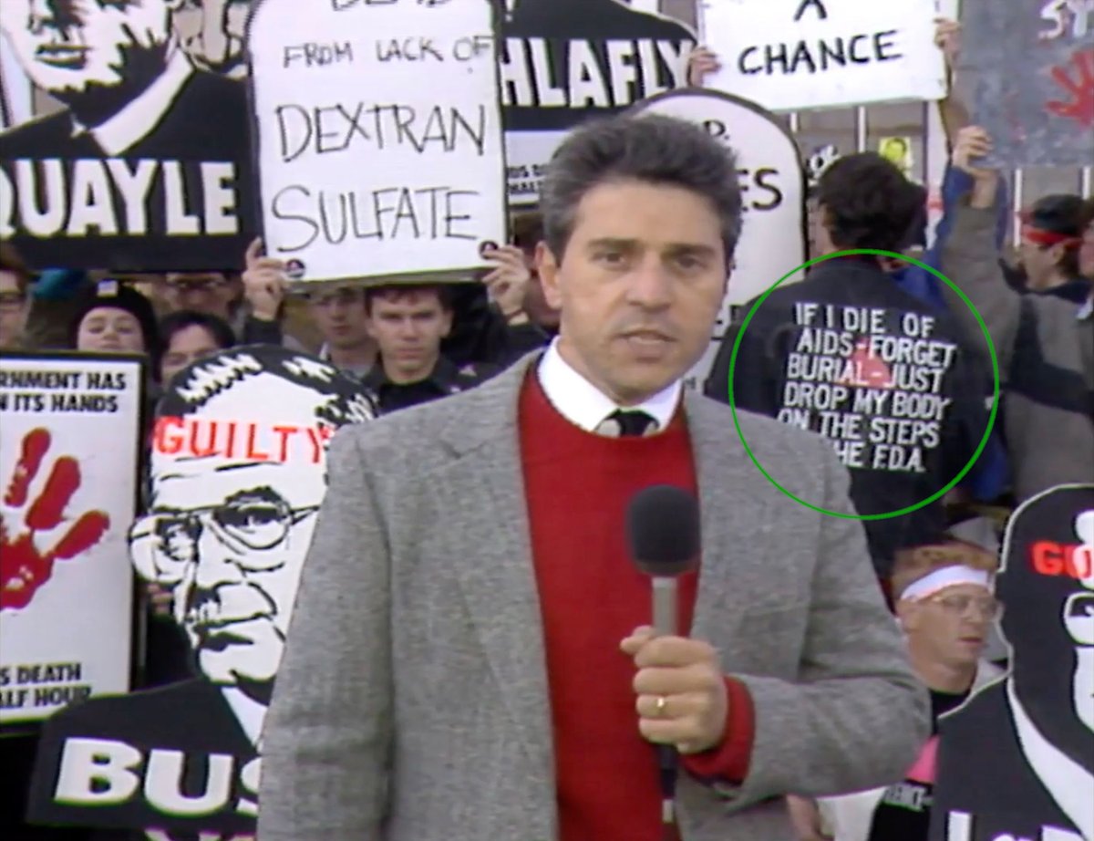 Today is World AIDS Day. It took me too long to realize since studying AIDS activism during the '80s that this infamous jacket made by David Wojnarowicz wasn't a slogan or quip. In fact many AIDS victims specifically requested a political funeral, and some had them.