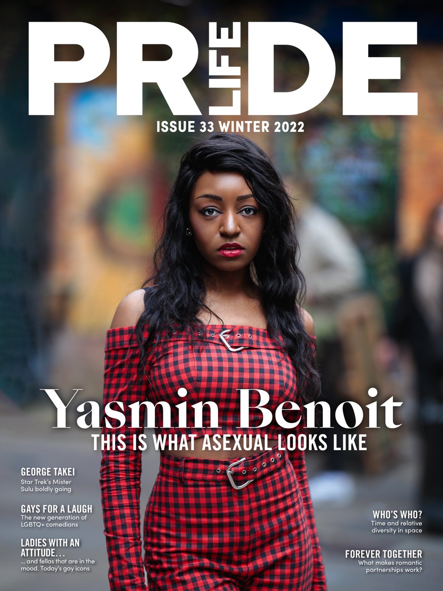 #ThisIsWhatAsexualLooksLike! I'm proud to be the first asexual person on the cover of <a href="/pridelife/">Pride Life</a> magazine! I spoke to them about asexual discrimination, being a role model, intersectionality and more! 💜

Check out my interview:
issue33.pridelifemagazine.com/yasmin-benoit/