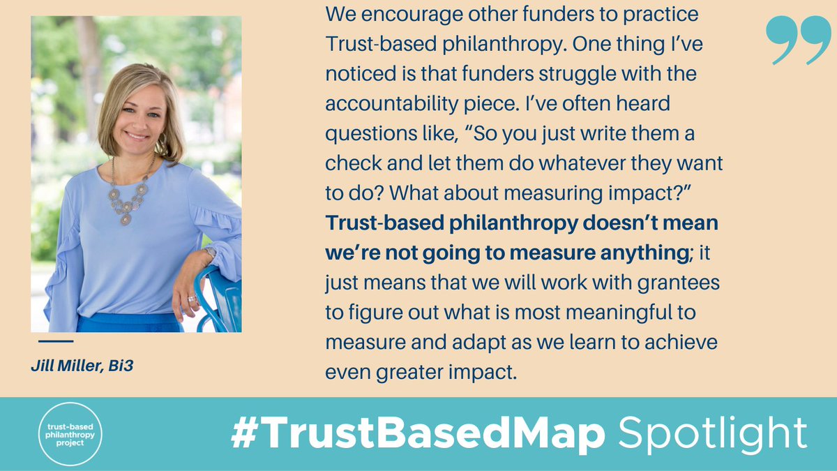 '@bi3 recognizes success is not a straight line. We encourage our funded partners to avoid solely focusing on achieving outcomes so they don’t miss valuable learnings and new opportunities along the way.' - Jill Miller, read her full #TrustBasedStory: bit.ly/3XPXZbF