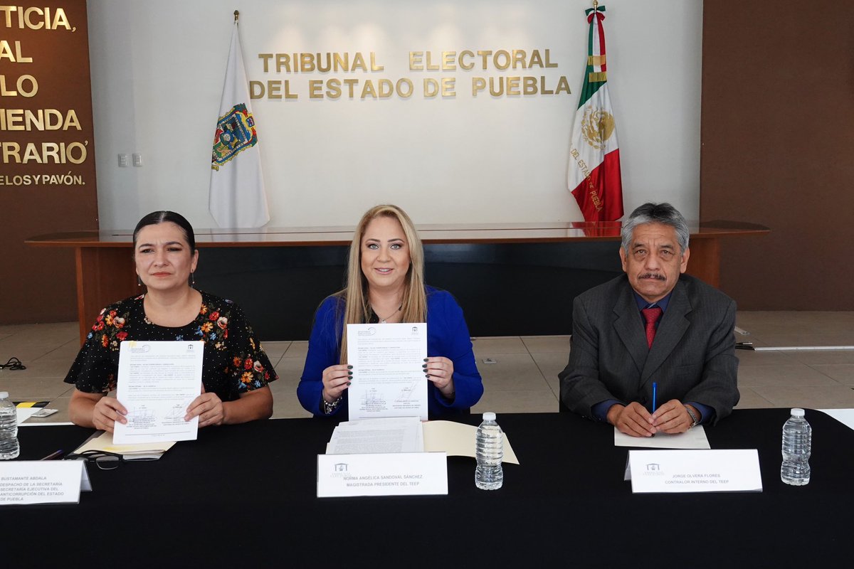trielecpue's tweet photo. #ComunicadoTEEP | Firma #TEEP convenio de colaboración con la @seapuebla
📄 https://t.co/YKMDLNzYjw
#JusticiaAbierta⚖️ https://t.co/2z72GiGnaR