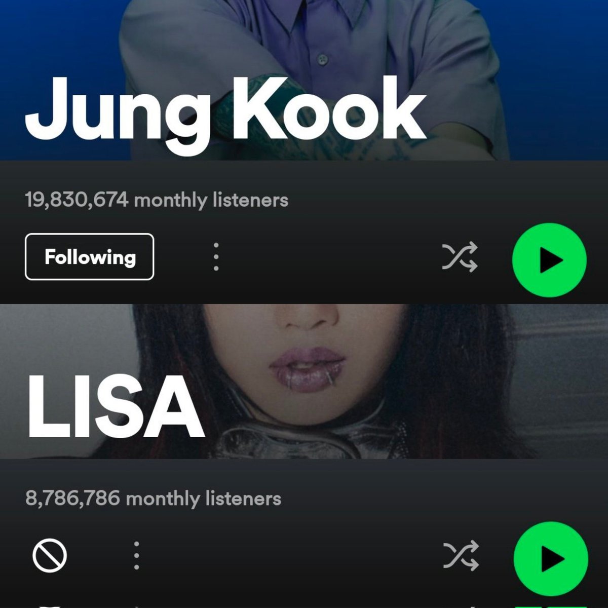 Mimpop25's tweet photo. Ya sabía que el segundo fandom iba a celebrar JAJAJA les encanta quedar como ridículas, en fin, todos sabemos quién realmente tiene el título, y si, es JEON JUNGKOOK, las pruebas lo respaldan, sigan celebrando eso, que vergüenza
JUNGKOOK MOST STREAMED SOLOIST
 #SpotifyCorrupt https://t.co/12eh0wuDby