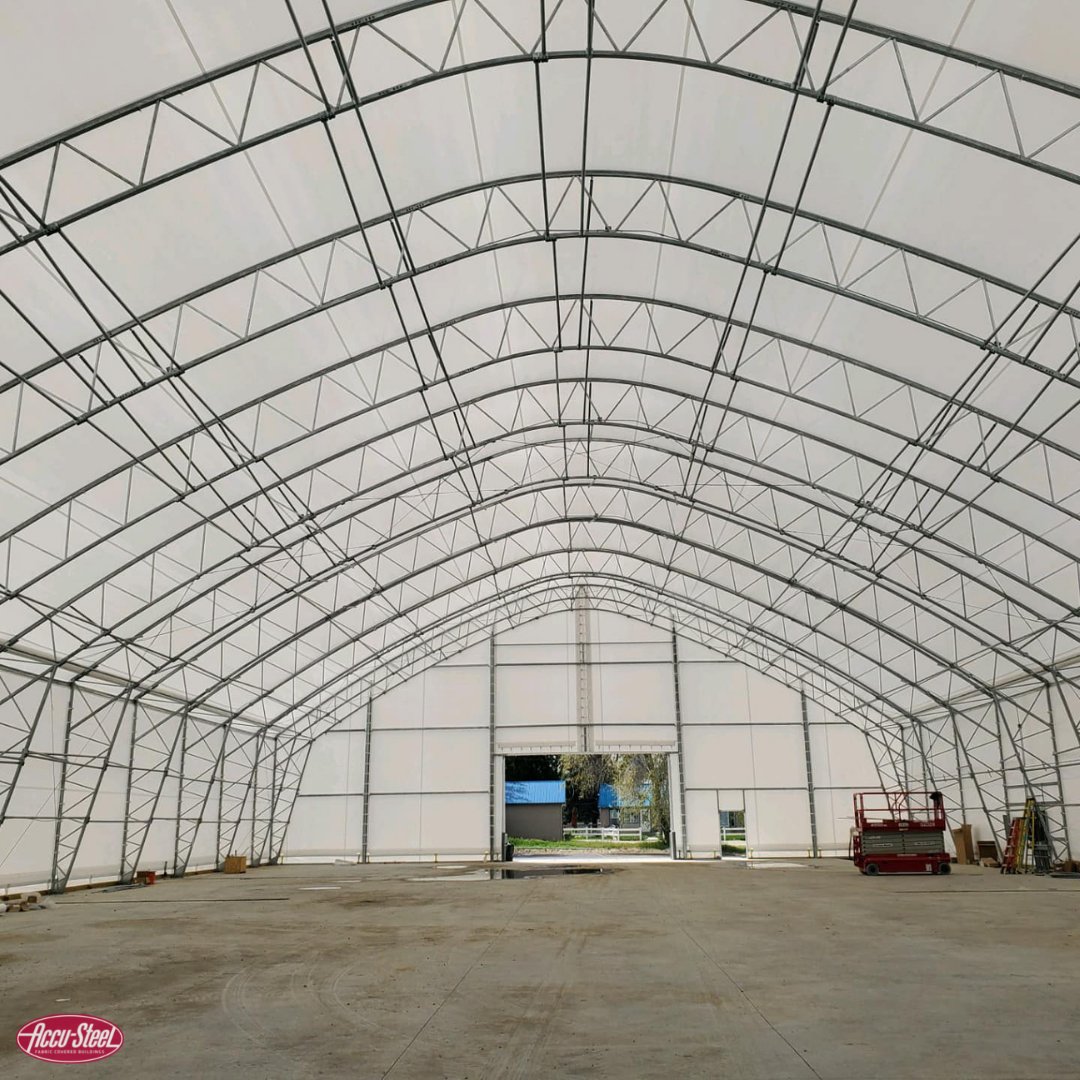 AccuSteel's tweet photo. Accu-Steel fabric-covered buildings are perfect for keeping your equipment protected through all seasons by: 

🚜 Keeping your equipment protected from wind, rain, snow, and UV
🚜 Reduce maintenance costs on your buildings and equipment
🚜 Extend the lifespan of your equipment https://t.co/3nKBfZesR4