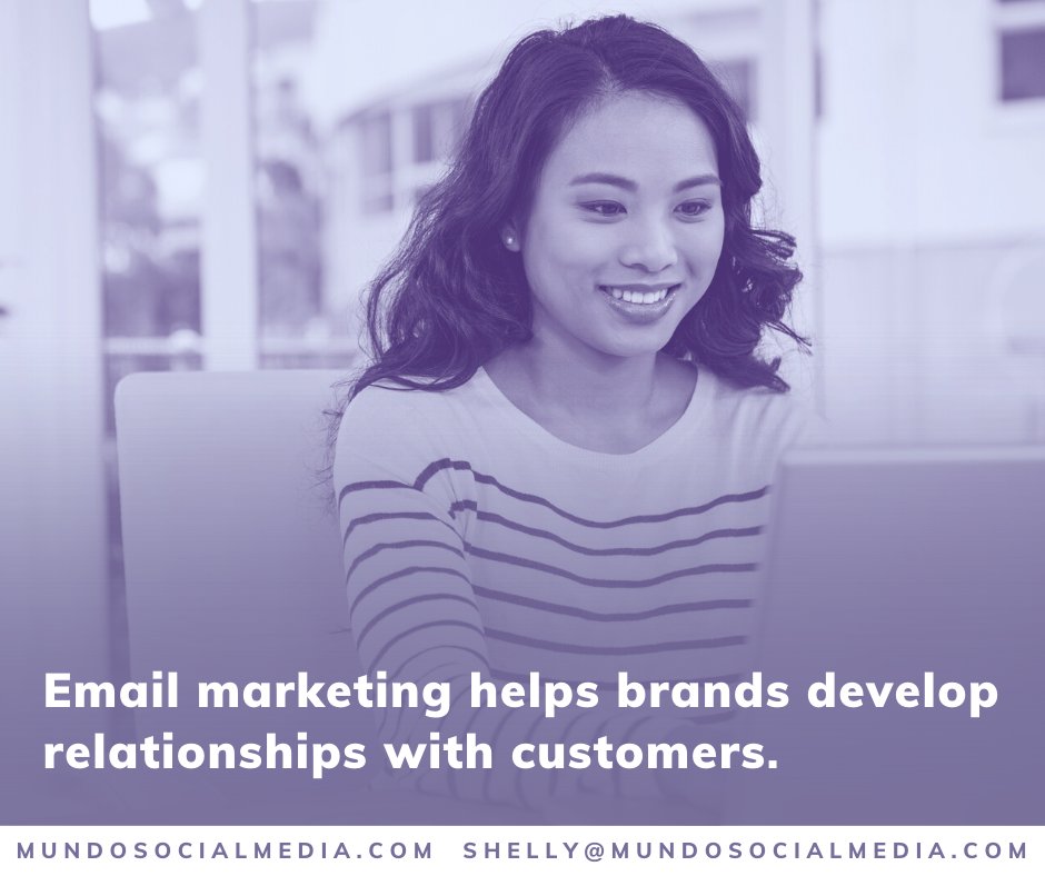 #EmailMarketing remains the best method to build relationships w/ your clients. Why? Because if platforms shut down, you'll always have your mailing list! We can create #emails to inspire your clients to take action. Learn more at the link below. - mundosocialmedia.com