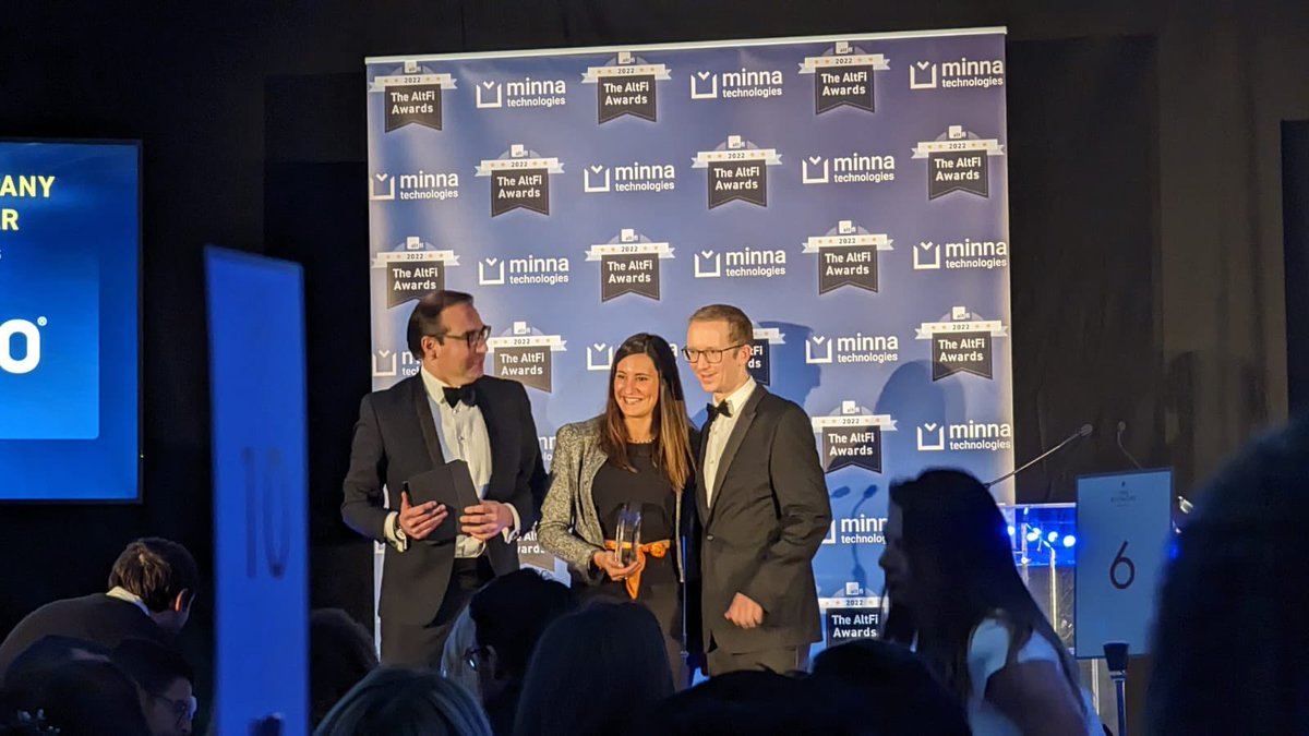 Absolute honour to be picking up the Crypto of the Year Award for @zumopay at the @AltFiNews awards! So proud to be part of such a great team!