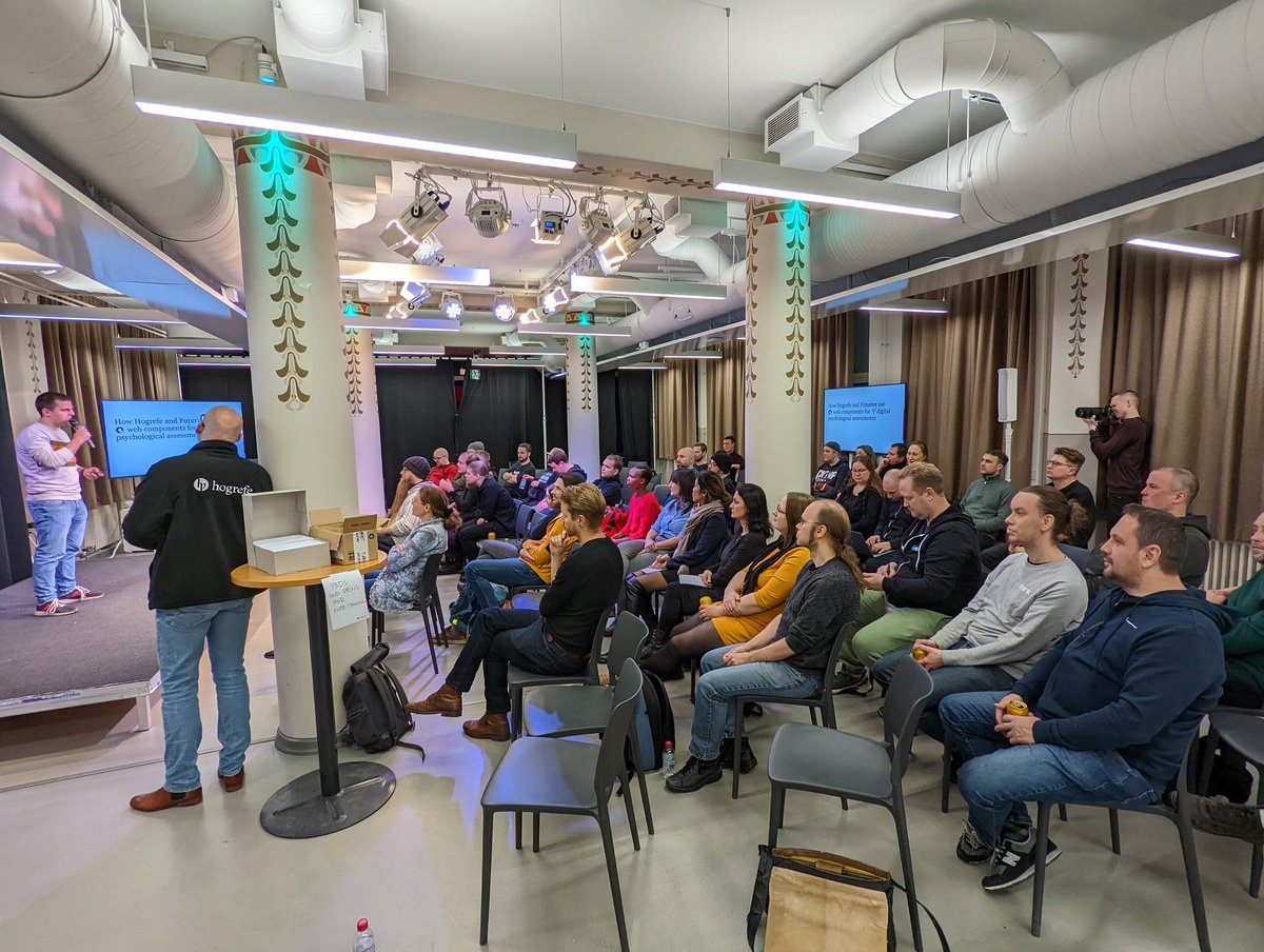Our meetups are back! Thanks to <a href="/HogrefeLtd/">Hogrefe UK</a> for sponsoring and <a href="/MariaZeroOne/">Maria 01</a> for providing the venue meetabit.com/events/helsink…