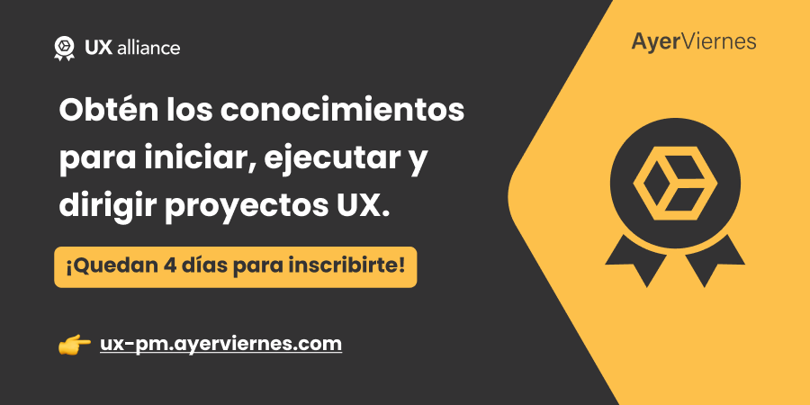 ayerviernes's tweet image. Agrega valor a tu carrera profesional con la Certificación UX-PM.

📢¡Últimas fechas del año!
Nivel I - Adopción: 05, 06 y 07 de diciembre 

Ingresa a bit.ly/3TRp8bO 👈

#UXPM #UXAlliance #CertificaciónUX