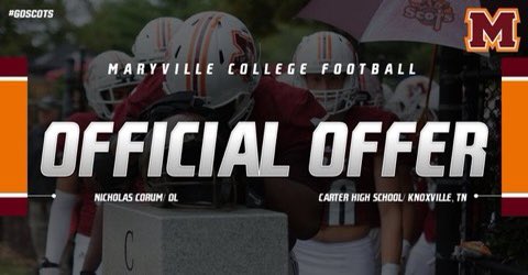 NicholasCorum1's tweet photo. After an amazing conversation with @CoachLongHill, I am blessed to receive an offer from @MCScotsFootball! @CoachJPressley @Todd_Helton https://t.co/R6MCCzuIzi