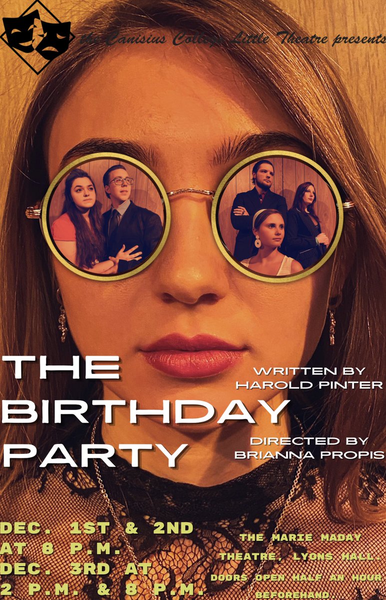 CCLT's tweet image. TONIGHT is the opening night for “The Birthday Party”!  The show begins at 8pm with more showings through Saturday. We hope to see you there!