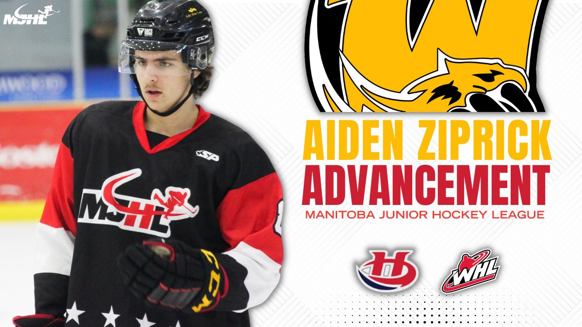 #PlayerAdvancement | Congratulations to <a href="/mjhlWolverines/">x-Waywayseecappo Wolverines</a> D Aiden Ziprick (05) who has signed a <a href="/TheWHL/">Western Hockey League</a> standard player agreement to remain with the <a href="/WHLHurricanes/">Lethbridge Hurricanes</a> for the rest of this season.

#MJHLHockey #PlayHereGoAnywhere